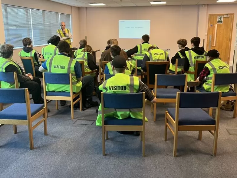 Apprentices in a classroom